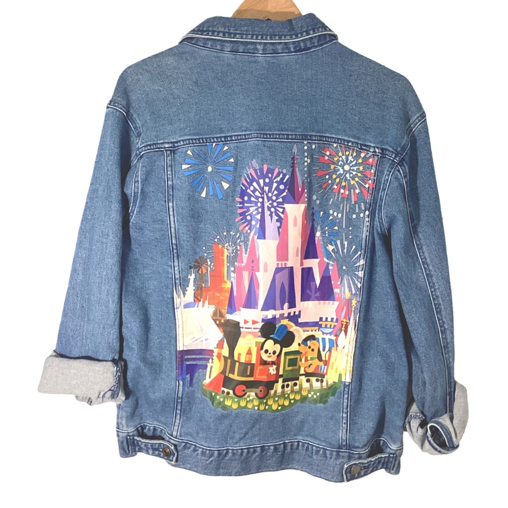 Disney Parks Joey Chou Magic Kingdom Castle Denim Jacket